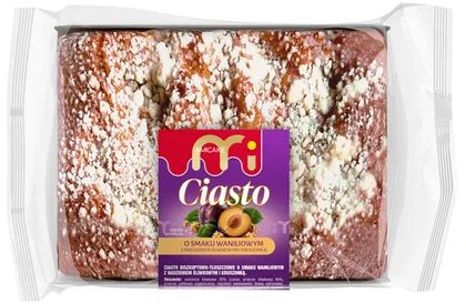 Zdjęcie produktu - Ciasto o sm wanili nadz śliwk i krusz Amicake 450g