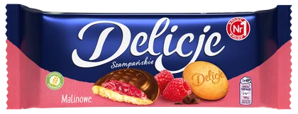 Biszkopty z galaretką malinową Delicje 147g widok 1
