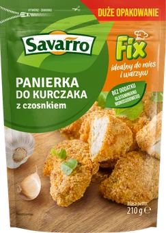 Zdjęcie produktu - Panierka do kurczaka z czosnkiem Savarro 210g