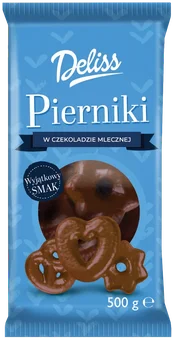 Pierniki w czekoladzie mlecznej Deliss 500g widok główny