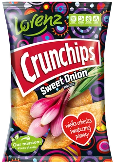 Chipsy Crunchips WOŚP sweet onion 130g widok główny