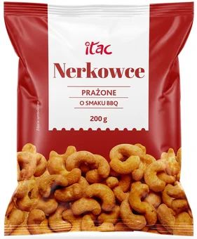 Zdjęcie produktu - Nerkowce prażone o smaku BBQ Itac 200g