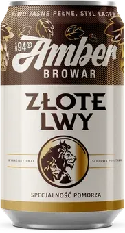 Piwo Amber Złote Lwy 330ml 5,6% puszka widok 1