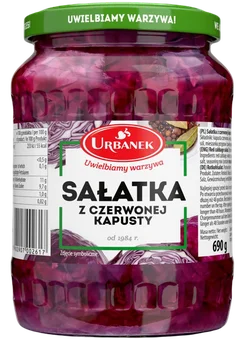 Zdjęcie produktu - Sałatka z czerwonej kapusty Urbanek 690/420g