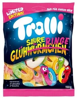 Żelki saure glühringe Trolli 150g widok 1