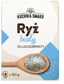Ryż biały długoziarnisty Kuchnia Smaku 4x150g widok główny 