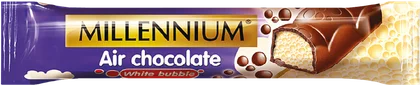 Baton air chocolate white bubble Millennium 32g widok główny