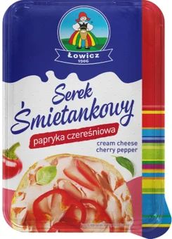 Zdjęcie produktu - Serek śmietankowy papryka czereśni Osm Łowicz 150g