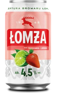 Piwo Łomża truskawka limonka 330ml 4,5% puszka widok główny 