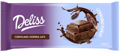 Czekolada gorzka 64% Deliss 100g widok główny 