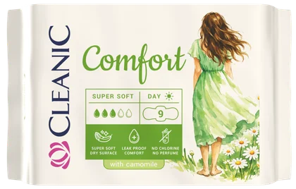 Podpaski Cleanic comfort camomile 9szt widok 1