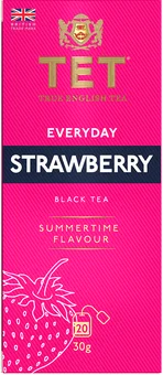 Zdjęcie produktu - Herbata czarna arom strawberry Tet 20x1,5g