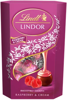 Bombonierka raspberry&cream Lindor 200g widok 1