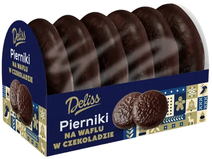 Pierniki w czekoladzie na waflu Deliss 200g widok 1