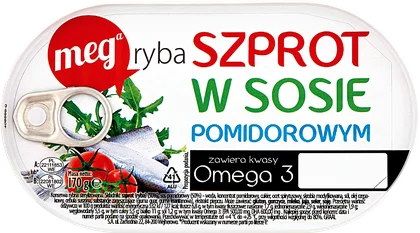 Szprot w sosie pomidorowym Mega Ryba 170g widok główny