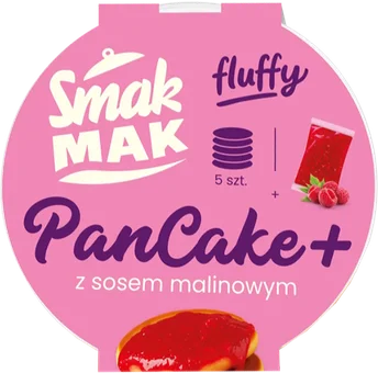 Zdjęcie produktu - Pancakes z sosem malinowym Smakmak 125g