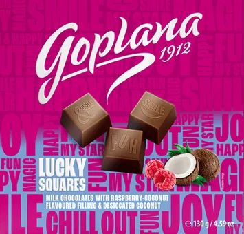 Bombonierka mal. kokos Lucky Squares Goplana 130g widok 1