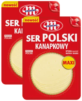 Ser Polski kanapkowy maxi Mlekovita plastry 300g widok 1