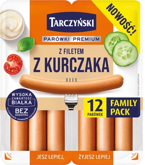 Zdjęcie produktu - Parówki z fileta z kur family pack Tarczyński 440g