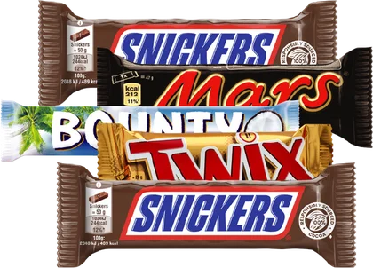 Zdjęcie produktu - Baton Snickers, Twix, Mars, Bounty