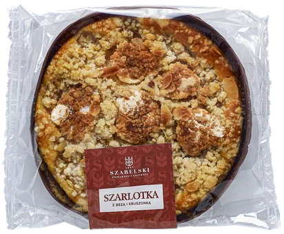 Ciasto szarlotka z bezą i kruszonką Szabelski 400g widok 1
