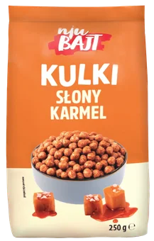 Płatki kulki słony karmel Nju Bajt 250g widok 1