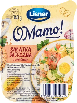 Sałatka jajeczna z łososiem Lisner 140g widok główny 