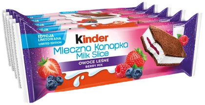 Zdjęcie produktu - Kinder mleczna kanapka owoce leśne 5x28g