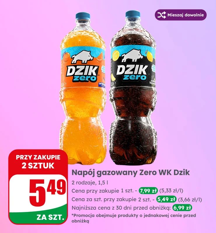 BANNER HOMEPAGE SPRITE COLA COLA ZERO DZIK POMARANCZ TYMBARK