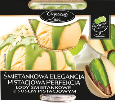 Zdjęcie produktu - Lody w pucharku śmie. z sos. pistacjowym B&G 360ml