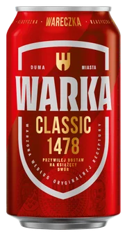Zdjęcie produktu - Piwo Warka jasne pełne 330ml 5,2% puszka