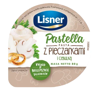 Zdjęcie produktu - Pastella z pieczarkami Lisner 80g