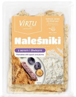 Zdjęcie produktu - Naleśniki z serem i śliwkami Virtu 400g