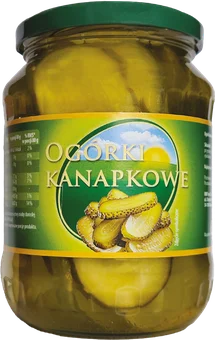 Ogórki kanapkowe Fruktus 670/360g widok główny