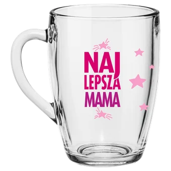 Kubek szklany z nadrukiem Dzień Mamy 350ml widok główny 