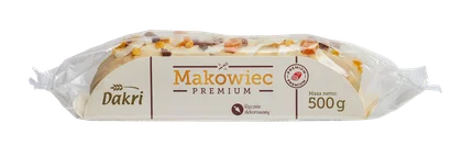 Makowiec premium z bakaliami Dakri 500g widok główny 