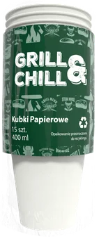 Zdjęcie produktu - Kubki papierowe jednorazowe Grill&Chill 15x400ml