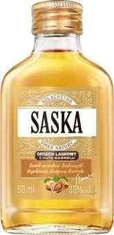 Likier Saska orzech z karmelem 90ml 25% widok 1