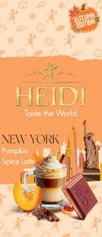 Zdjęcie produktu - Czekolada mleczna pumpkin spice latte Heidi 100g
