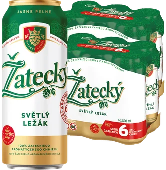 Piwo Zatecky lezak 0,5l 5% puszka widok 1