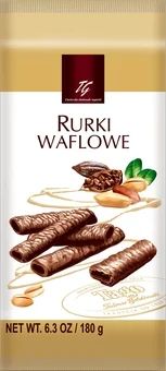 Rurki waflowe w polewie kakaowej Tago 180g widok 1