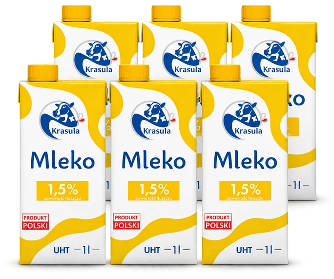 Mleko UHT 1,5% Krasula 1l widok 1