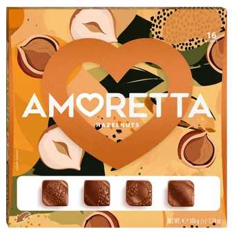 Zdjęcie produktu - Bombonierka Amoretta hazelnuts Mieszko 106g