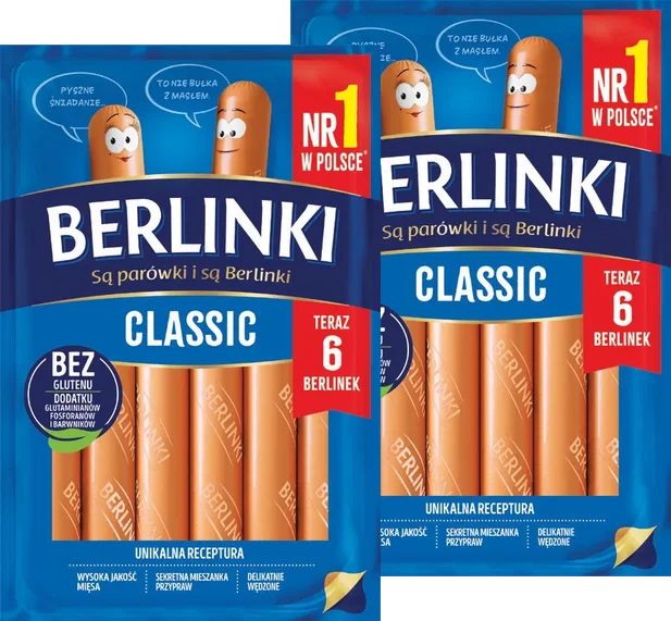 Parówki classic Berlinki 282g widok 1