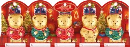 Figurki czekoladowe Teddy Mini Sweater Lindt 5x10g widok główny