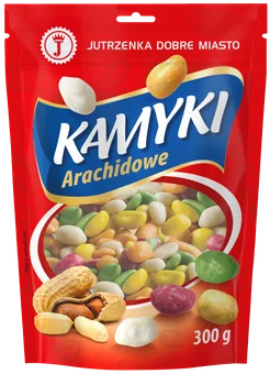 Zdjęcie produktu - Cukierki kamyki arachidowe Jutrzenka 300g