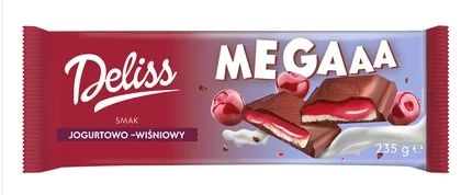 Czekolada mleczna jogurtowo wiśniowa Deliss 235g widok 1