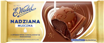 Czekolada mleczna nadziana Wedel 100g widok 1