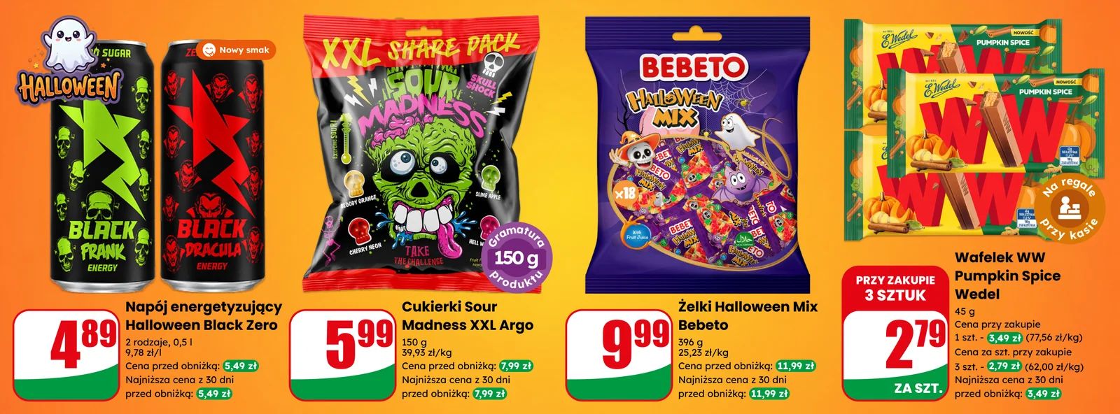 Baner Halloween black bebeto cukierki WW