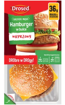 Hamburger wieprzowy w bułce Drosed 2x140g widok główny